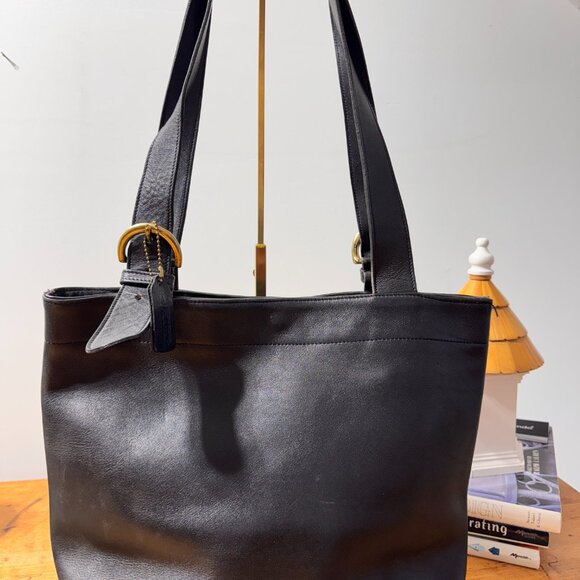 COACH SOHO WAVERLY Tote Bag Vintage Leather Black 4140 - Picture 6 of 12